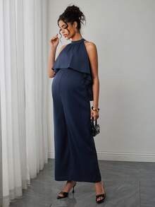 SHEIN Maternity Jumpsuits - Navy Blue - View 7