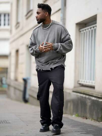 Heavens Edit 1条装男士多拉链休闲工装裤，宽松版型，适合海滩、日常通勤、运动、户外，四季皆宜（春夏秋冬）。时尚街头风格，男友/老公礼物，周年纪念礼物，秋季