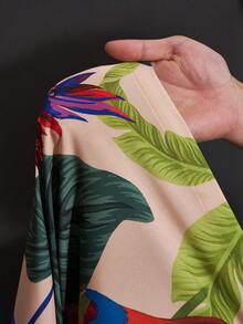 Slaydiva 音乐节度假胜地加大码女式长款印花阔腿裤热带风情女式夏季阔腿裤热带度假女装 - 彩色 - 查看 14