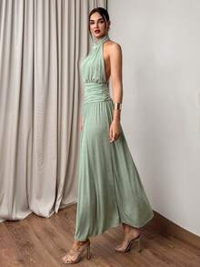 Firerie 女士优雅简约精致绿色修身连衣裙,褶皱绿色连衣裙,露背连衣裙,鼠尾草绿,婚礼/伴娘礼服,假日,精致闪亮针织面料,完美打造波西米亚风度假装扮,音乐节闪亮面料,夏季活动,度假,波西米亚风,春夏外出,假期,休闲,海滩,鸡尾酒会,音乐节,休闲度假风,夏季,圣帕特里克节绿色连衣裙,鼠尾草绿正式连衣裙,优雅绿色连衣裙,鼠尾草绿女装 - 綠色 - 查看 8