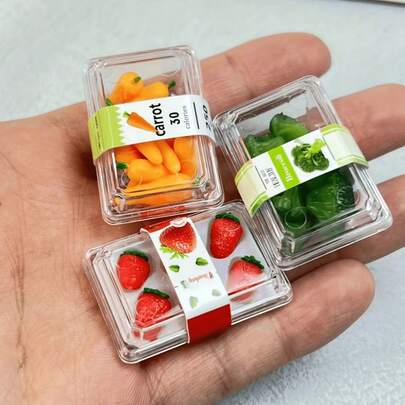 【手工制作】迷你水果蔬菜，适用于1/6和1/12比例的娃娃屋，是送给年轻人的完美礼物