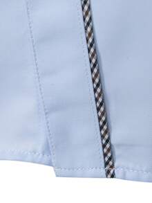 Manfinity Mode Men Contrast Plaid Button Up Shirt - Baby Blue - View 8