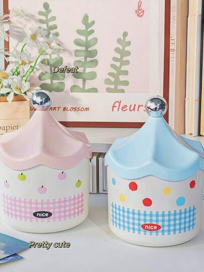 Zazumi 1 Hộp đựng đồ để bàn Dopamine Carousel Series - Thùng rác mini có nắp đậy kiểu vòng quay ngựa gỗ nhiều màu sắc và hộp đựng đồ dễ thương cho bàn làm việc, bàn trang điểm, phòng ký túc xá, thùng rác nhỏ đựng đồ ăn vặt, quà tặng trang trí phòng theo phong cách Kawaii cho nữ sinh, phụ nữ và sinh viên.