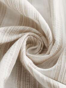 VIVINTIMO Men's Summer Striped Short Sleeve Button-Down Casual Shirt - Khaki - View 7