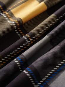 2pcs/Set Plaid Men's Lounge Pants - Multicolor - View 6