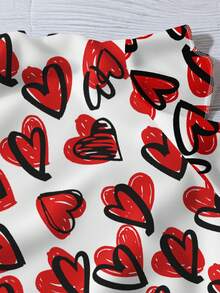 EMERY ROSE 休闲简约红色爱心印花大码衬衫，适合新年和情人节穿着 - 彩色 - 查看 5