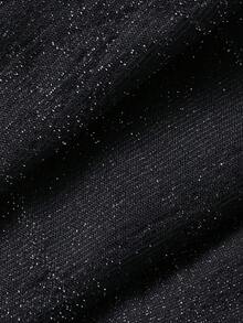 Dazy Plus Plus Size Women's Sheer Polka Dot Footed Leggings, Slimming & , Suitable For All Seasons - Black - View 3