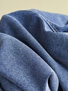 Elamini Women's Casual Denim Romper, Summer - Blue - View 5