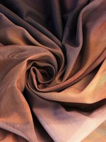 Lounesse Đầm mini không tay cỡ lớn bằng vải lưới nhuộm tie-dye, kiểu dáng thời trang tôn dáng, thích hợp mặc hàng ngày. - Nhiều màu - Xem 7