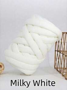 1pc 500g Chunky Yarn For Hand Knitting Blanket,Vegan Super Soft Giant Yarn For Arm Knitting,DIY Yarn Blanket For Pet Bed,Bulky Yarn Tube For Pillow,Bulky Yarn,Bags,DIY Craft (Multiple Colors Optional) - Multicolor - View 12