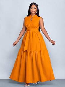 SOLERSUN Đầm nữ thời trang giản dị thanh lịch, đi làm, đi chơi, quần áo mùa hè mới cho nữ - trái cam - Xem 6