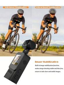 [4K Portable Camera] 4K Portable Video Blogging Camera | 270° Rotating CMOS Lens, USB Rechargeable, Suitable For Photography, Video Recording, And Audio Recording Travel, Action Camera, With 32G SD Card Memory Card - Black - View 5