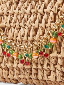 Viva Strut 1 Piece Of Fashionable And Simple Cherry Keychain, Bag Charm, Beaded Jewelry, Bag Accessory, DIY Pendant. - mix - View 5