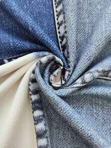 EMERY ROSE Casual Loose Fit Short Sleeve Round Neck T-Shirt, Comfortable For Summer - Multicolor - View 3