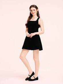 CUCCOO DOLLMOD Round Toe Low Vamp Buckle, Soft Sole Shoes, Women's French Retro Slip-On, Riveted Grandma Shoes, Women's Fashion Outer Wear Versatile Mary Jane Ballet Shoes Valentine's Day - Black - View 6