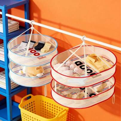 Joivida Lưới phơi đồ đa năng hình hoạt hình, chống biến dạng, dạng phẳng, chuyên dụng cho tất, đồ lót, áo len, quần áo len, túi lưới chống gió, thích hợp cho ban công, phòng tắm, ký túc xá.