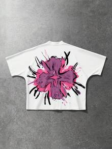 ROMWE MEN Street Life 男士休闲卡通印花短袖T恤，夏季 - 彩色 - 查看 3