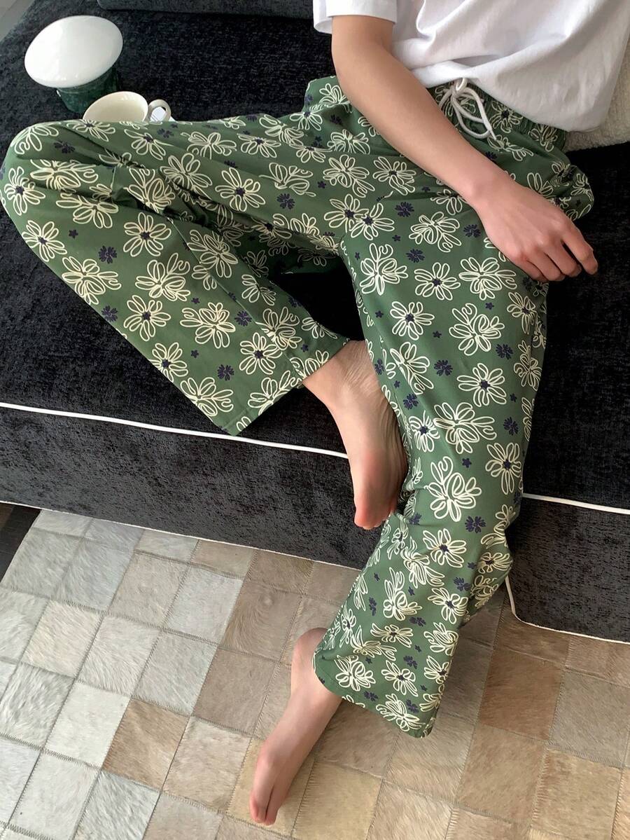 DAZY Quần dài nam mặc nhà, cạp chun, họa tiết hoa nhiều màu sắc mùa xuân. - Nhiều màu - Xem 1