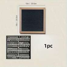 1pc Felted Wooden Letter Board Combines The Textures Of A Natural Wood Frame With A Soft Felt Base, Making It Not Only A Practical Memo Board But Also A HighlightWorthy Home Decor. Suitable For Various Settings Such As Children'S Rooms, Studies, And Living Rooms, It Easily Complements American, Vintage, And Minimalist Home Styles. - Black - View 7