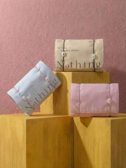 Joivida 1个大容量可拆卸化妆品收纳袋，可折叠旅行洗漱用品整理袋，适用于护肤品和商务旅行