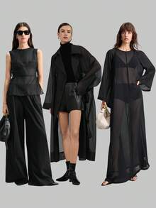 Ontre 2026春夏新款黑色双面吊带背心，侧边系带，百搭女式衬衫，适合情人节、狂欢节、海滩、派对等场合，优雅时尚。 - 粉色 - 查看 7