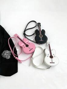 Joivida 爆款吉他造型斜挎包，女士轻便PU胸包，时尚百搭单肩包 - 多色 - 查看 6