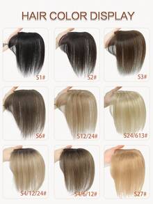 10inch Hair Toppers For Women Real Human Hair Pieces For Women With Thinning Hair Straigh Hair Topper - Multicolor - View 7