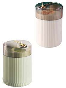 1/2支装易按压自动牙签盒 - 时尚耐用的塑料支架，高档按压式便携式牙签瓶，适用于厨房和餐厅装饰 - 彩色 - 查看 17