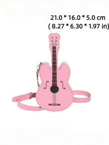 Joivida 爆款吉他造型斜挎包，女士轻便PU胸包，时尚百搭单肩包 - 多色 - 查看 3