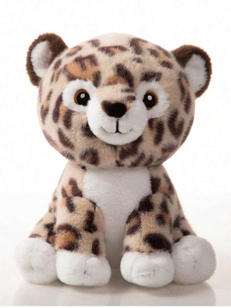 Cute Shape Leopard Tiger And Lion Shaped Plush Toys With Sable Fur Material Super Soft Short Plush Material Handmade Dolls Fiber Filled Animals Chet Dolls The Perfect Gift For Parents - Multicolor - View 12