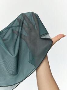 ROMWE Fairycore 仙女、圣母玛利亚、莲花和十字架印花修身喇叭袖薄纱女式上衣 - 彩色 - 查看 14