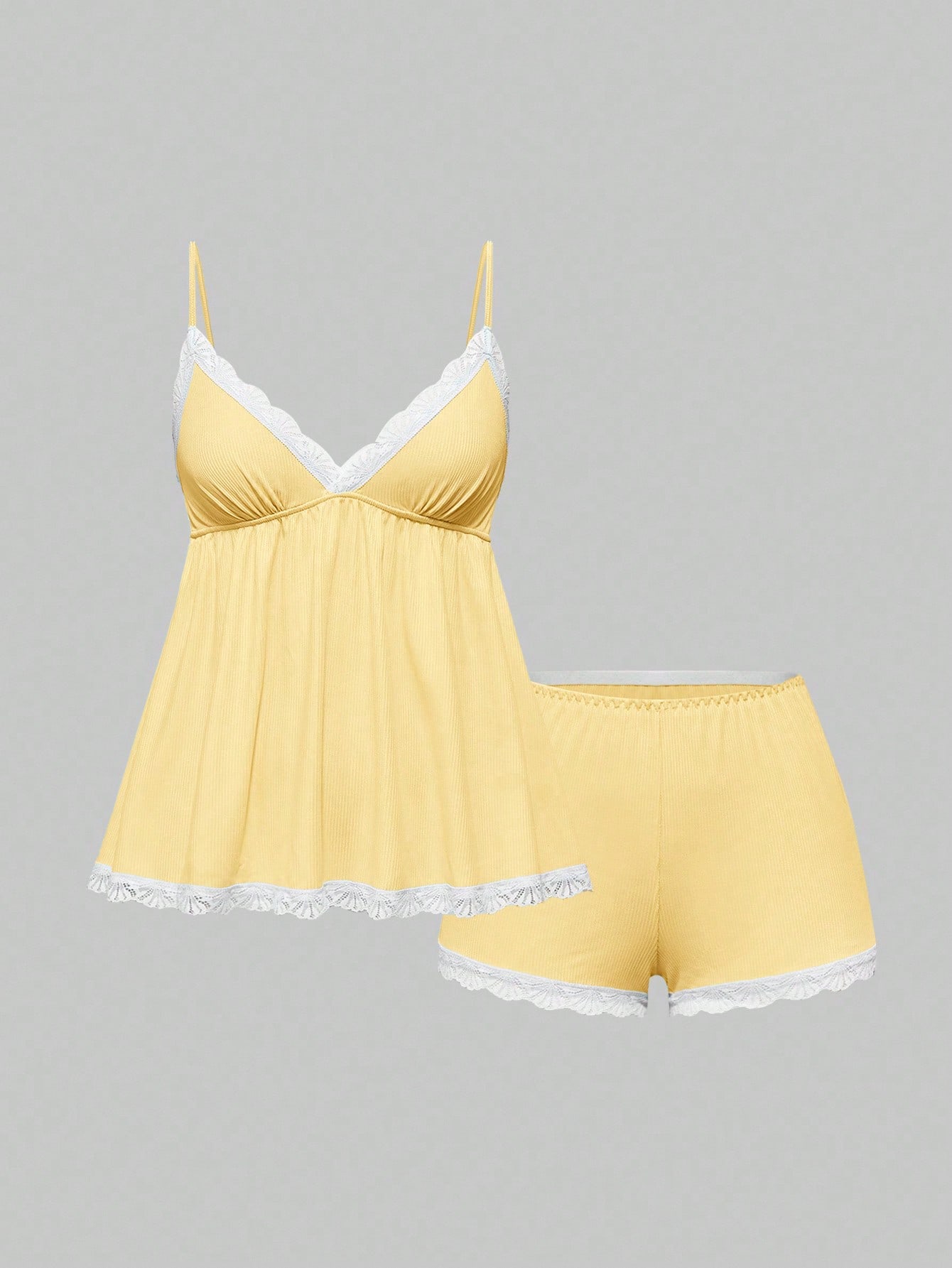 Lace camisole pajama set