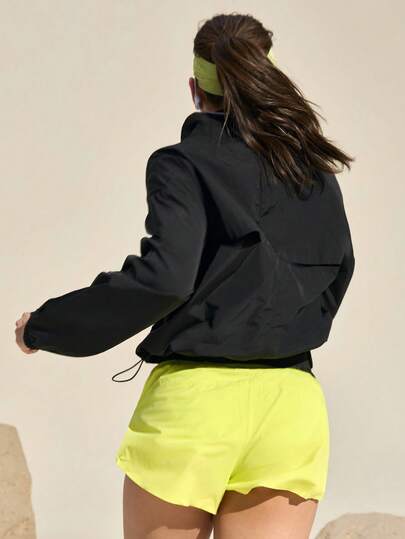 SHEIN In My Nature Women's Lightweight Loose Outdoor Windbreaker Jacket, Water-Resistant