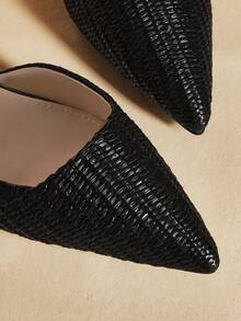 Rosivie Giày bệt mũi nhọn nữ, kiểu dáng thường ngày, thời trang cho mọi dịp. - màu đen - Xem 7