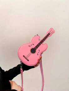 Joivida 爆款吉他造型斜挎包，女士轻便PU胸包，时尚百搭单肩包 - 多色 - 查看 7