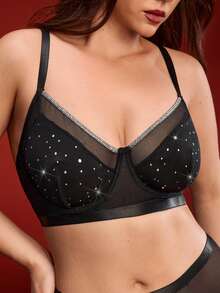 EmpressEnvy Plus Size Underwire Bra With Lift And Support, Suitable For Larger Busts - Black - View 5