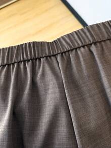 GlowEve CURVE Pantalones anchos plisados de colores variados de estilo casual - Café integral - Ver 10