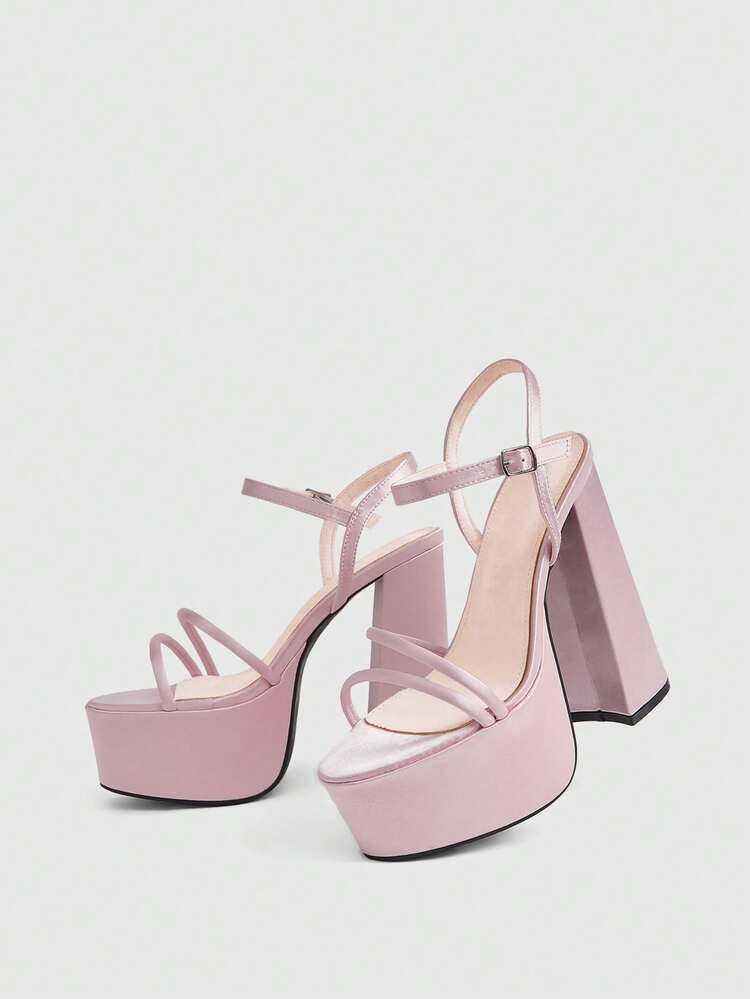 CUCCOO LuxiPop Women's Sexy Fashion Thick Heel Waterproof Platform High Heel Sandals, Suitable For Halloween, Christmas, Party, Nightclub Outfit 2000s Style