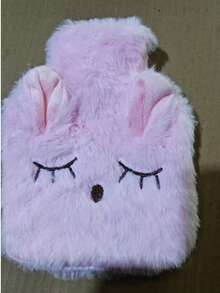 Plush Squinting Rabbit Fur Hand Warmer, Removable And Washable, Water-Filled Hot Water Bag - Multicolor - View 12