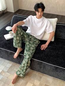 DAZY Quần dài nam mặc nhà, cạp chun, họa tiết hoa nhiều màu sắc mùa xuân. - Nhiều màu - Xem 5