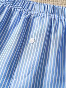 舒适休闲复古英伦风男士睡裤 - 藍色 - 查看 3