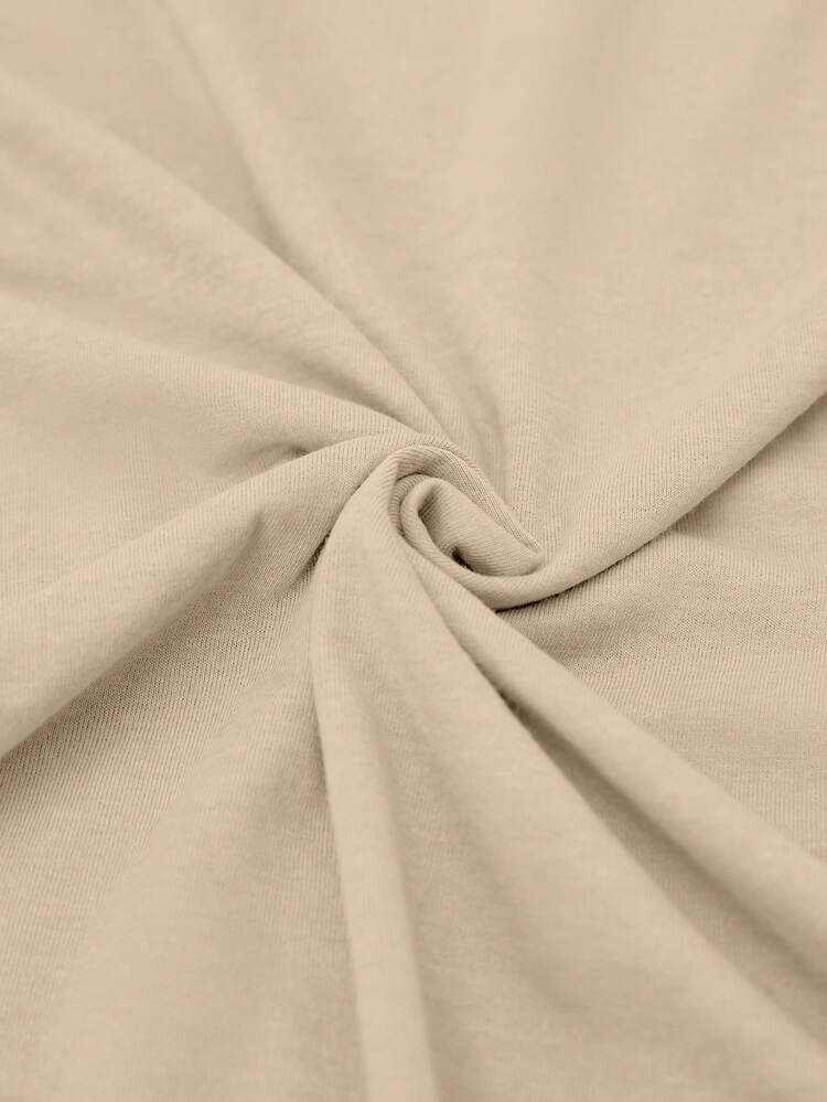 Loomlin 2pcs Cotton Contrast Colour Moon Printed Shirt And Star Printed Sleep Bottom PJ Set - Beige - View 7