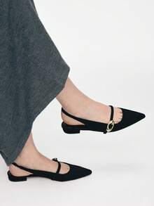 Mnmlis Women Flats - Black - View 3