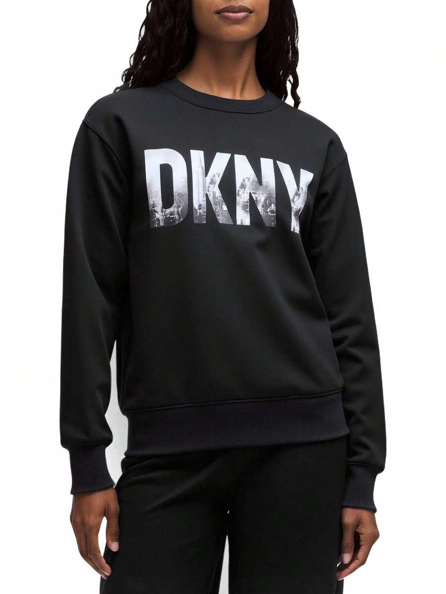 DKNY Women's Sweatshirt Black - Black - View 1