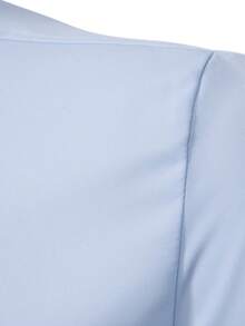 Manfinity Mode Men Contrast Plaid Button Up Shirt - Baby Blue - View 6