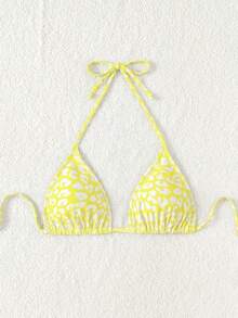 Swim Vcay 2025年女士豹纹泳衣上装，适合海滩/度假 - 彩色 - 查看 4