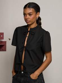 COUREZ Women Blouses - Black - View 4