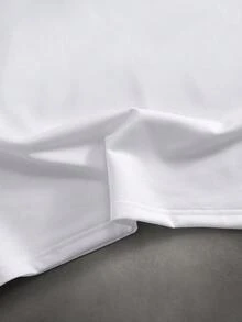 STYNVO Men's Simple Printed Long Sleeve T-Shirt - White - View 5