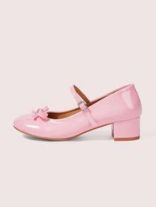 CUCCOO DOLLMOD Giày cao gót nữ thời trang đính nơ, giày công chúa phong cách Lolita, giày cao gót màu hồng dễ thương. - Hồng - Xem 7