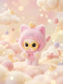 TOYCITY 1 Stück "Bubble Dream" Serie Überraschungsbox Figur, Chibi Charakter Figur mit 16 regulären Stilen & 4 versteckten Überraschungen, sammelbare Kunstspielzeug mit verspielten Akzenten, ideal für Schreibtischdekoration, Heimdekoration & Partyfavors, perfektes Festivalgeschenk für Freunde & Familie, tolles Valentinstags-Geschenk für Sammler & Enthusiasten, Frühling bis Sommer - Tide Play Blindbox - Übersicht 13